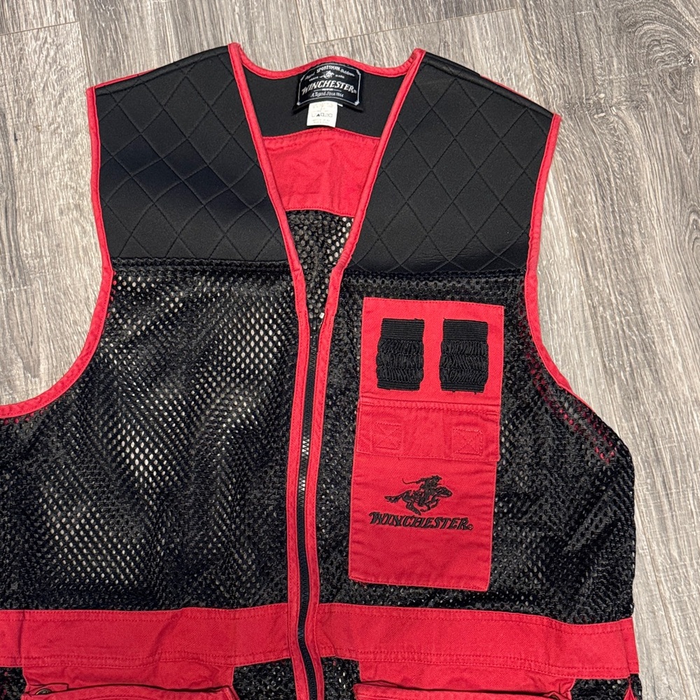 Winchester Black and Red Mesh Shooting Vest
